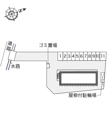 ★手数料０円★大牟田市明治町３丁目　月極駐車場（LP）